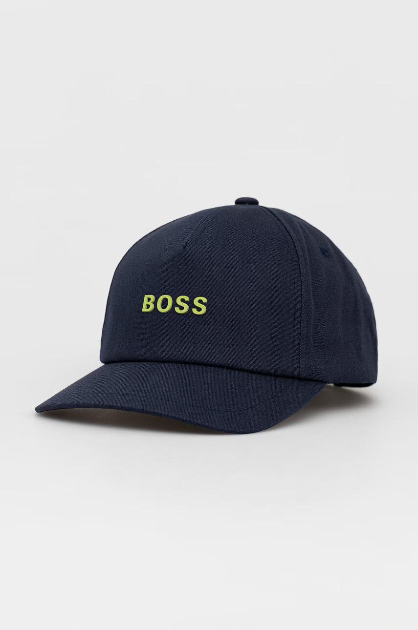 Boss Orange Шапка Boss в тъмносиньо с апликация - Pepit.bg