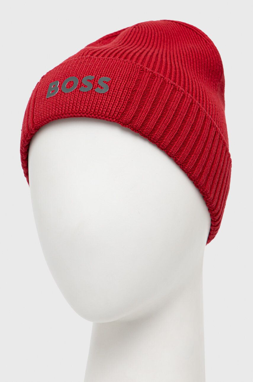 Boss Green Шапка с вълна BOSS Boss Athleisure в червено - Pepit.bg