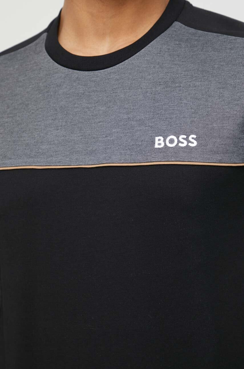 Boss Суичър в черно с десен - Pepit.bg