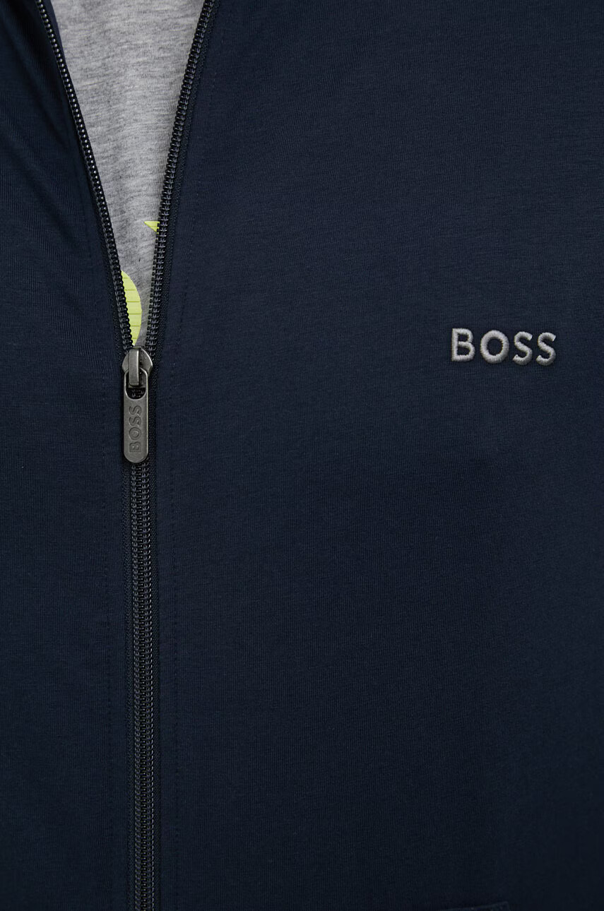 Boss Суичър в тъмносиньо с изчистен дизайн - Pepit.bg