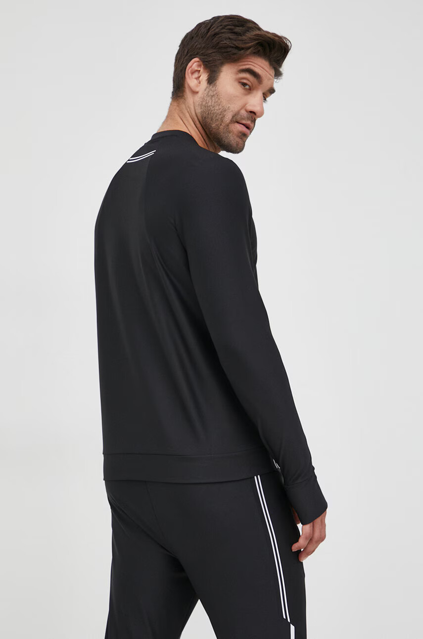 Boss Суичър Athleisure мъжки в меланж на черно - Pepit.bg