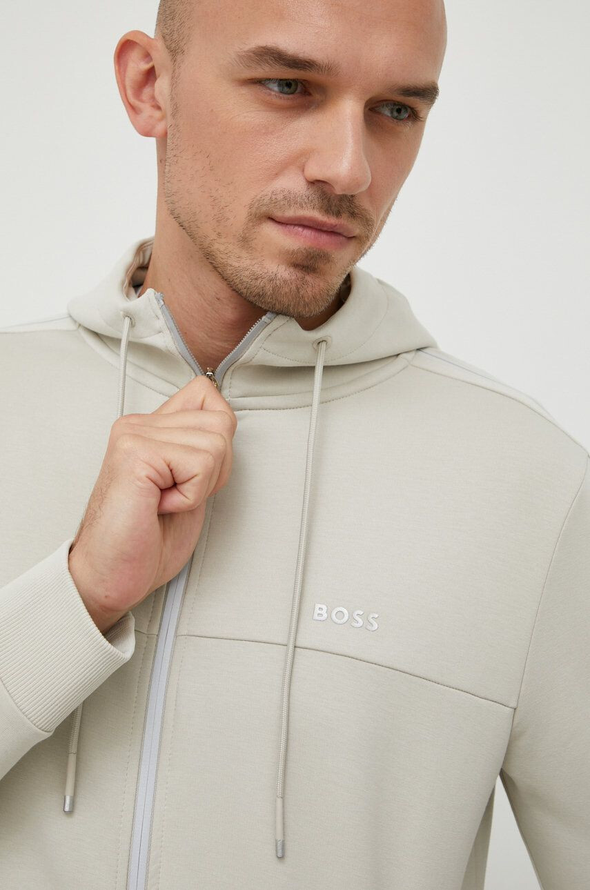 Boss Суичър Athleisure в бежово с принт - Pepit.bg