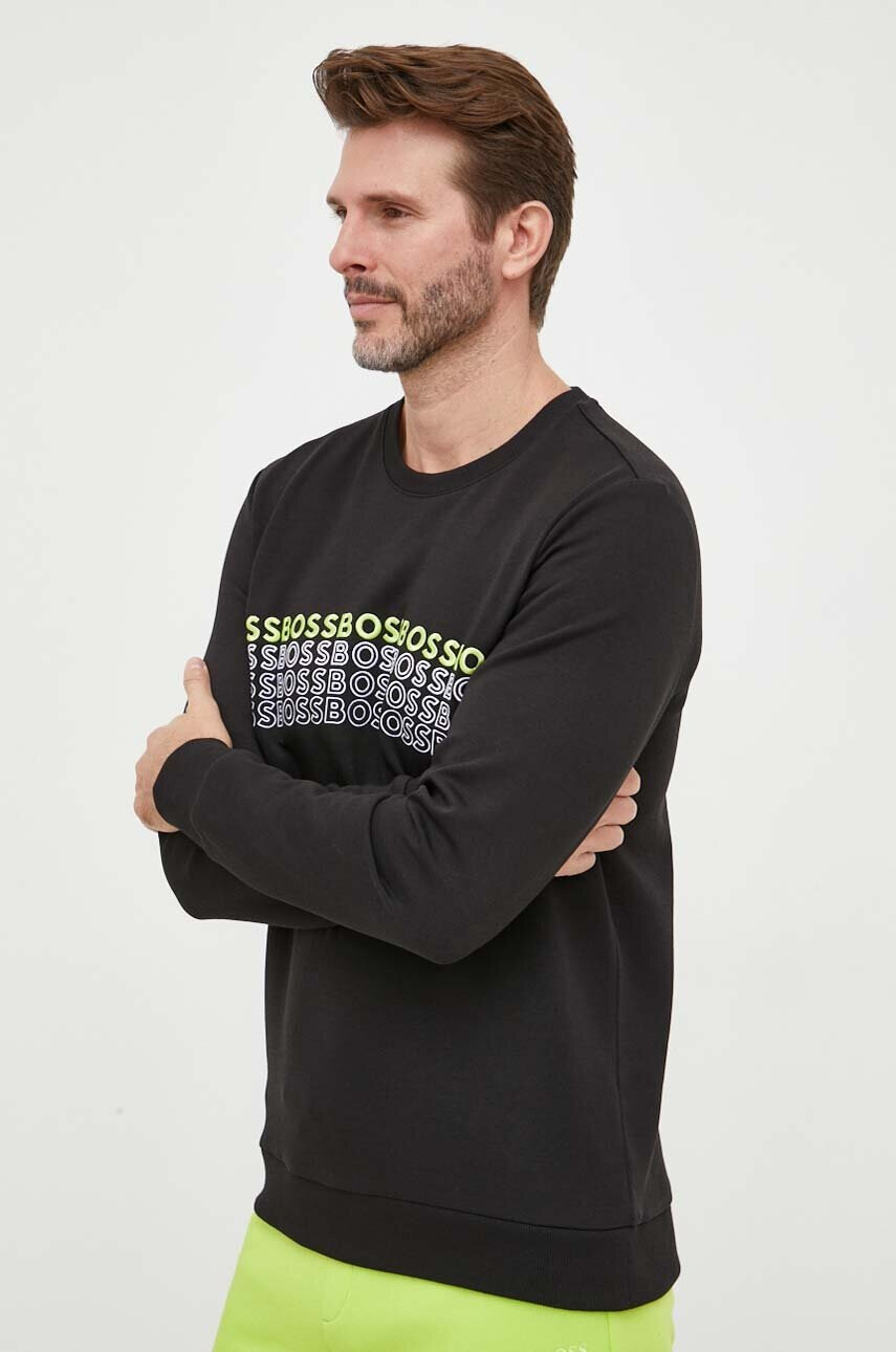 Boss Green Суичър BOSS в черно с апликация - Pepit.bg