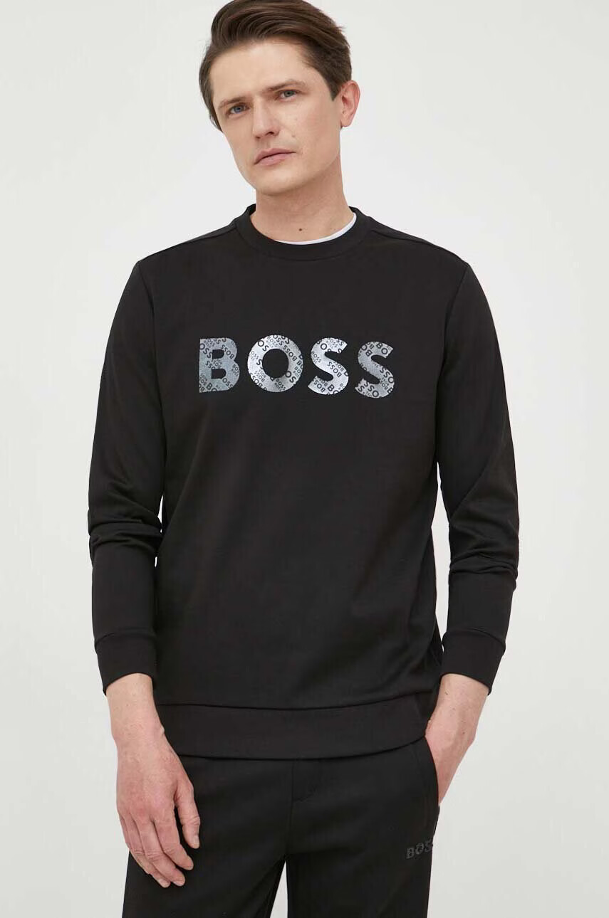 Boss Green Суичър BOSS в черно с принт - Pepit.bg