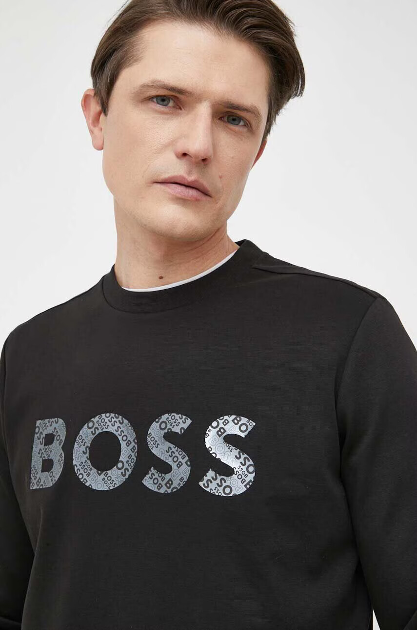 Boss Green Суичър BOSS в черно с принт - Pepit.bg