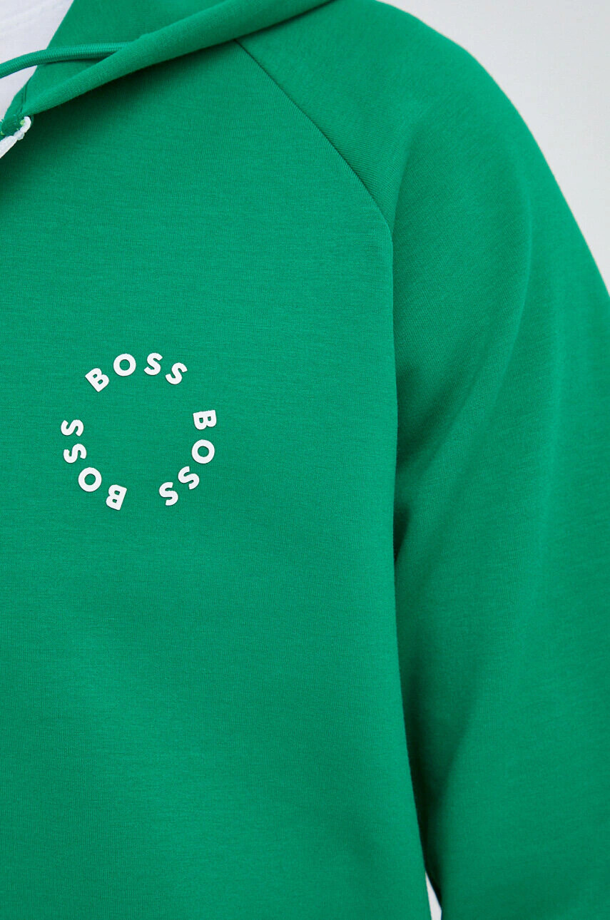 Boss Green Суичър BOSS в зелено с качулка с принт - Pepit.bg
