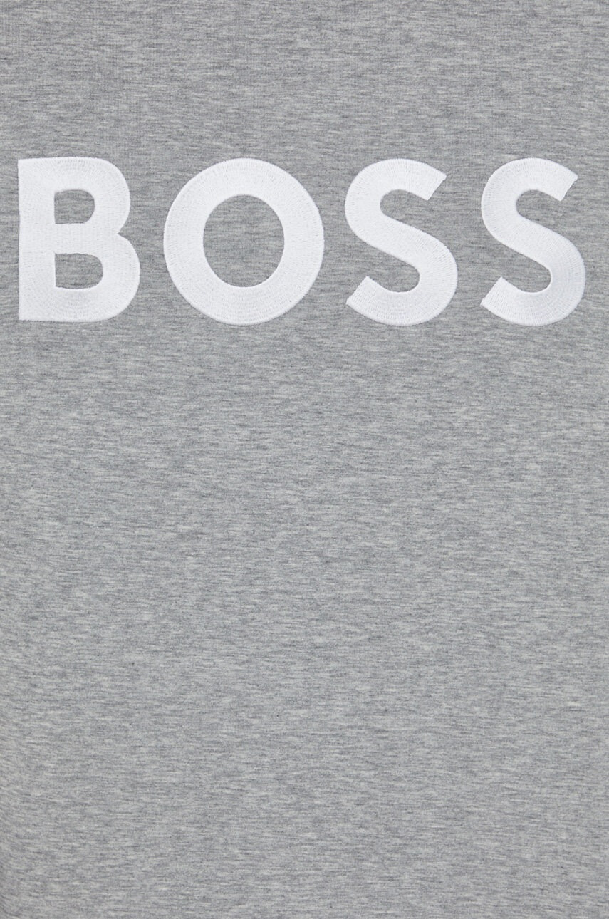 Boss Green Суичър BOSS в сиво с апликация - Pepit.bg