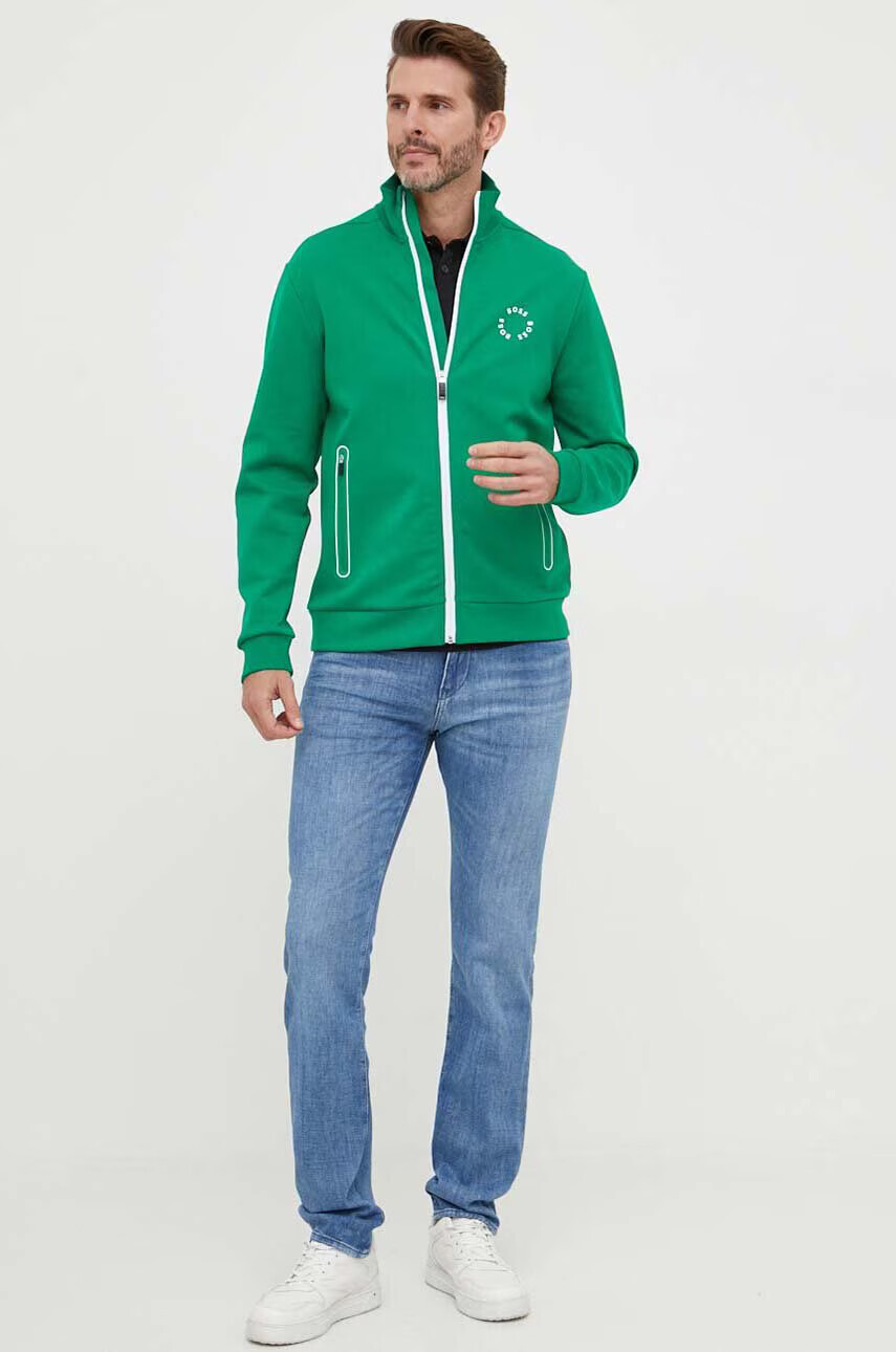 Boss Green Суичър BOSS в зелено с принт - Pepit.bg