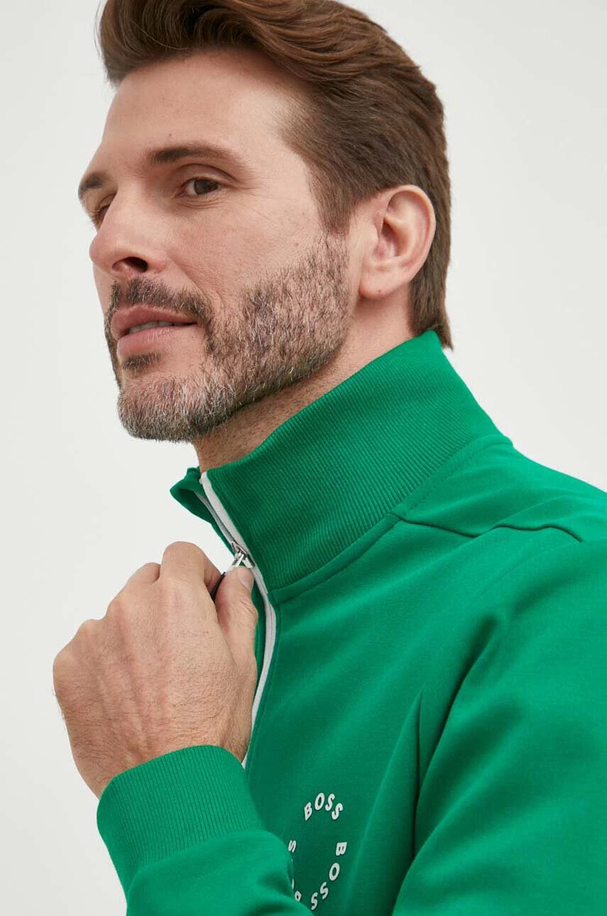 Boss Green Суичър BOSS в зелено с принт - Pepit.bg