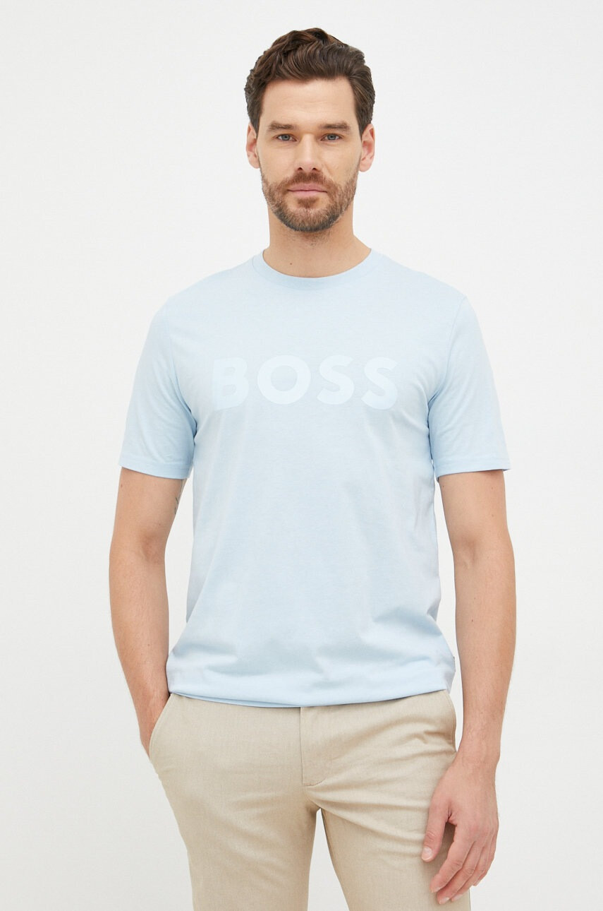 Boss Тениска в бежово - Pepit.bg