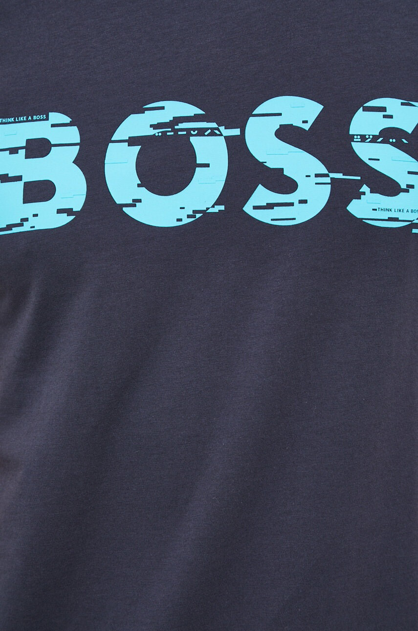 Boss Green Тениска BOSS в тъмносиньо с принт - Pepit.bg