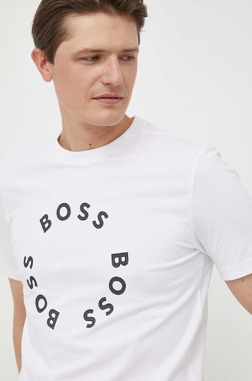 Boss Green Тениска BOSS в бяло с принт - Pepit.bg