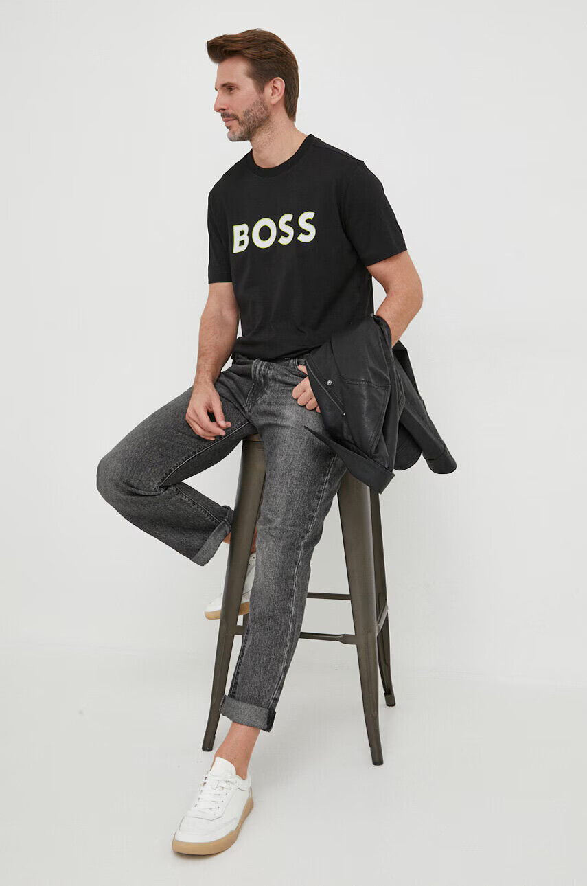 Boss Green Тениска BOSS в черно с принт - Pepit.bg