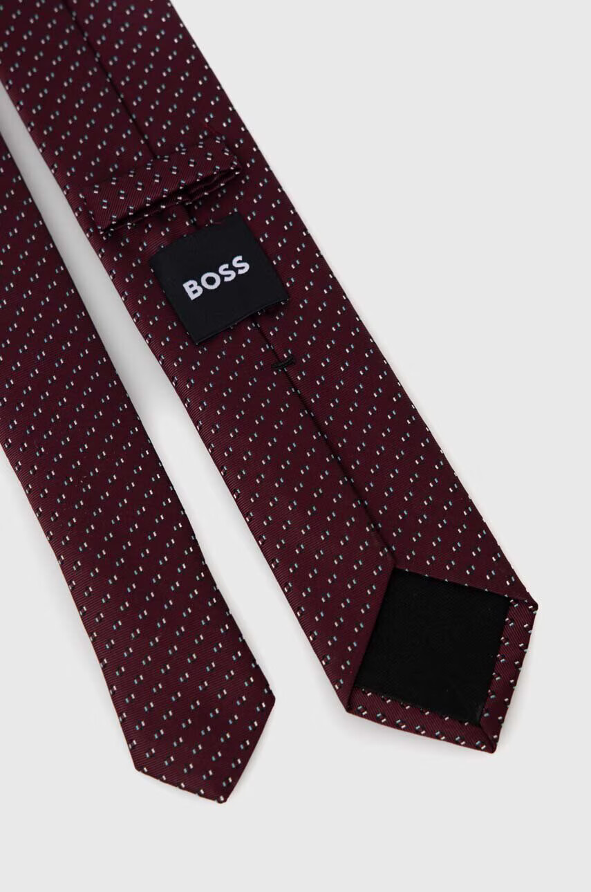Boss Вратовръзка с коприна в бордо - Pepit.bg