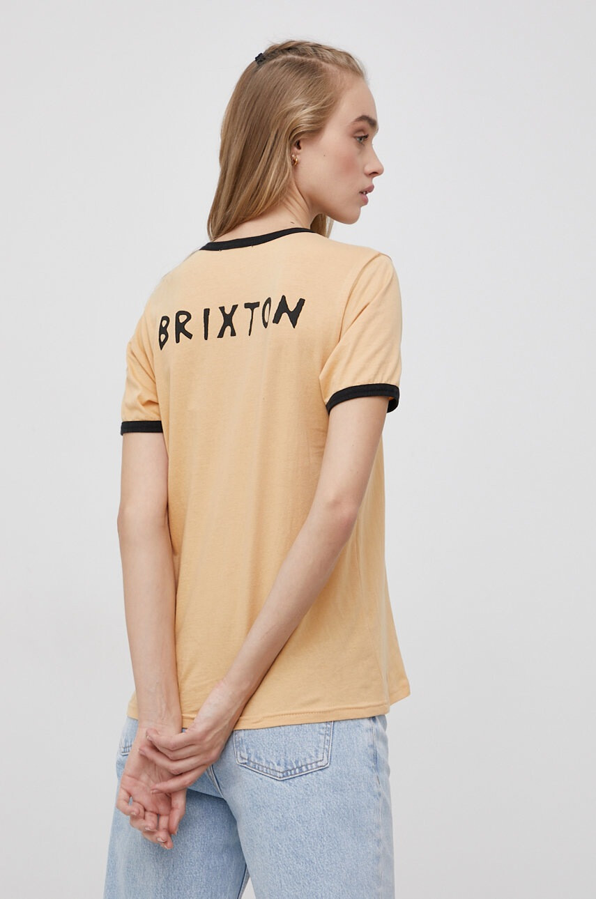 Brixton Памучна тениска в оранжево - Pepit.bg