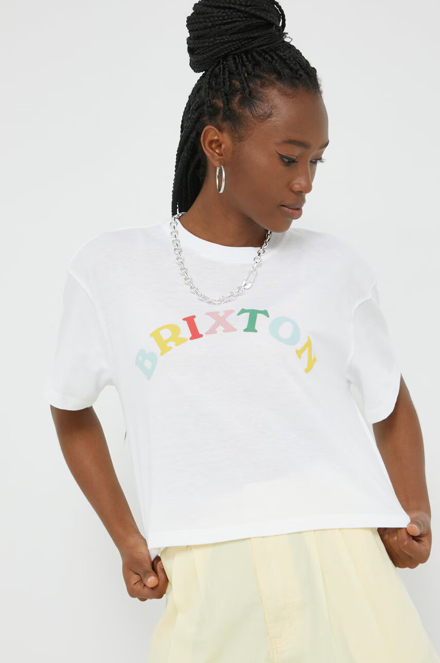 Brixton Тениска в бяло - Pepit.bg