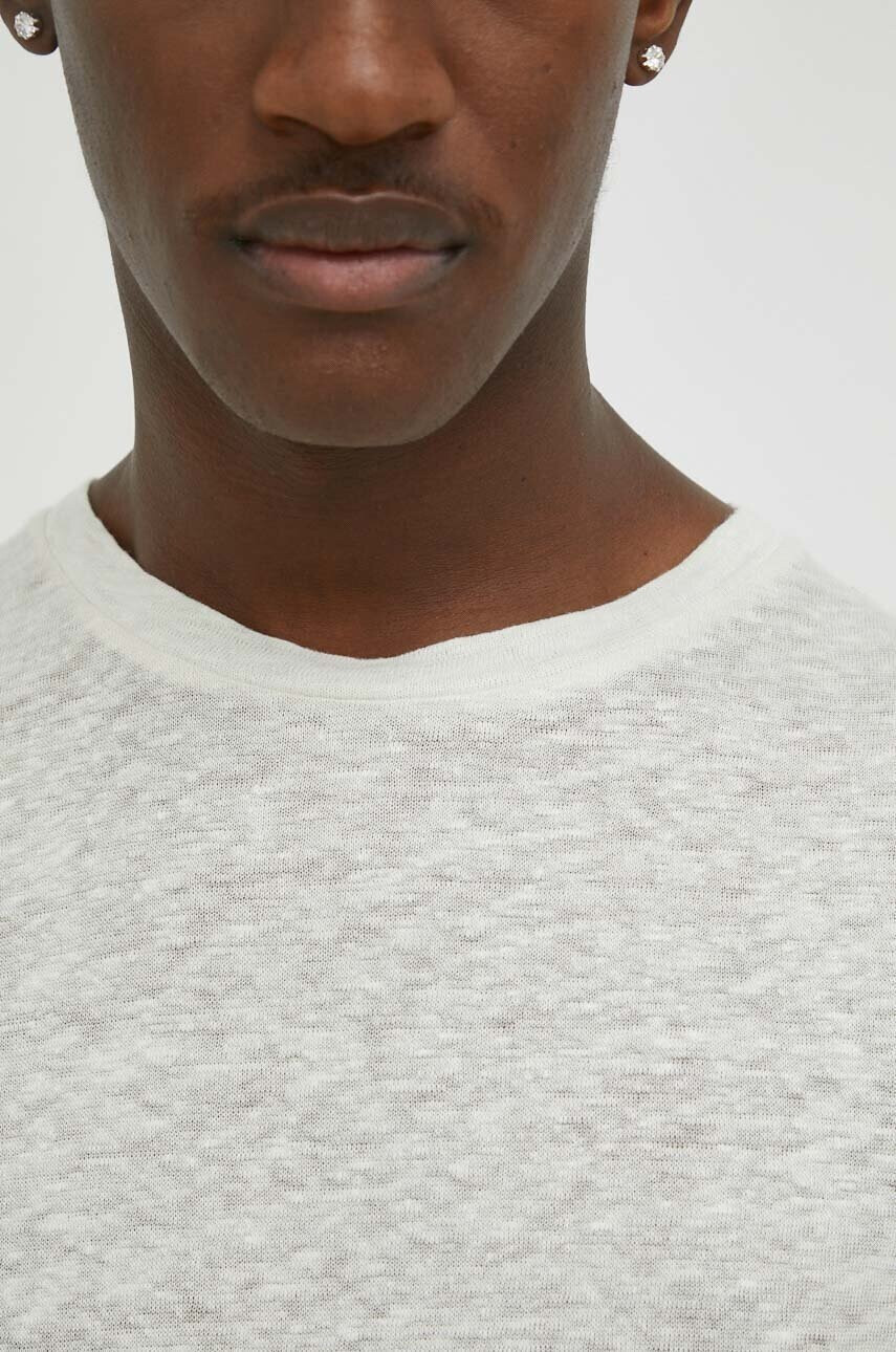 Bruuns Bazaar Ленена тениска Linen Round - Pepit.bg