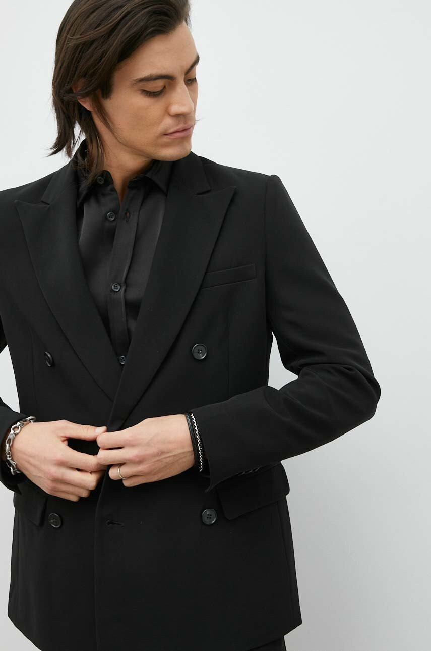 Bruuns Bazaar Сако Karlsus Double Blazer в черно - Pepit.bg