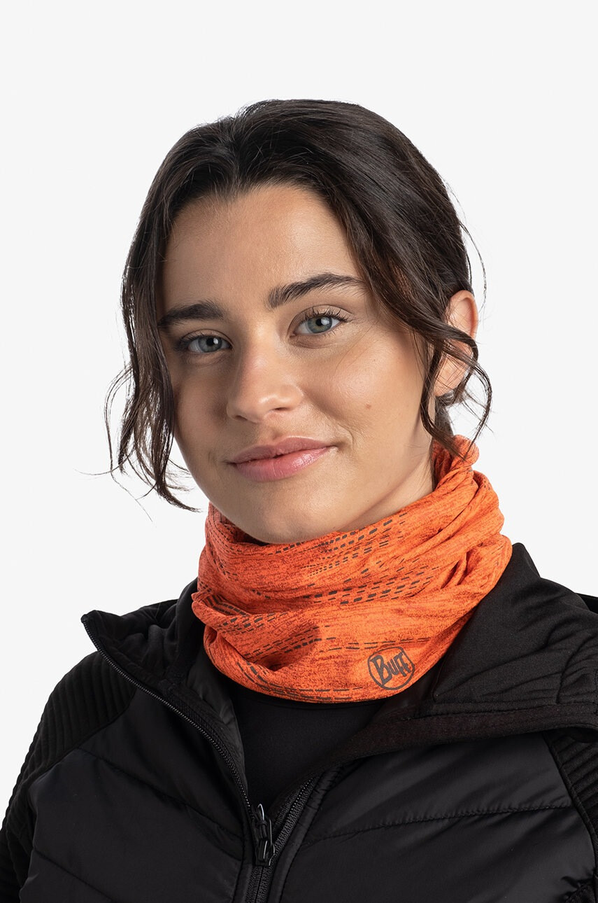 Buff Кръгъл шал Dryflx Solid Fire в оранжево с десен - Pepit.bg
