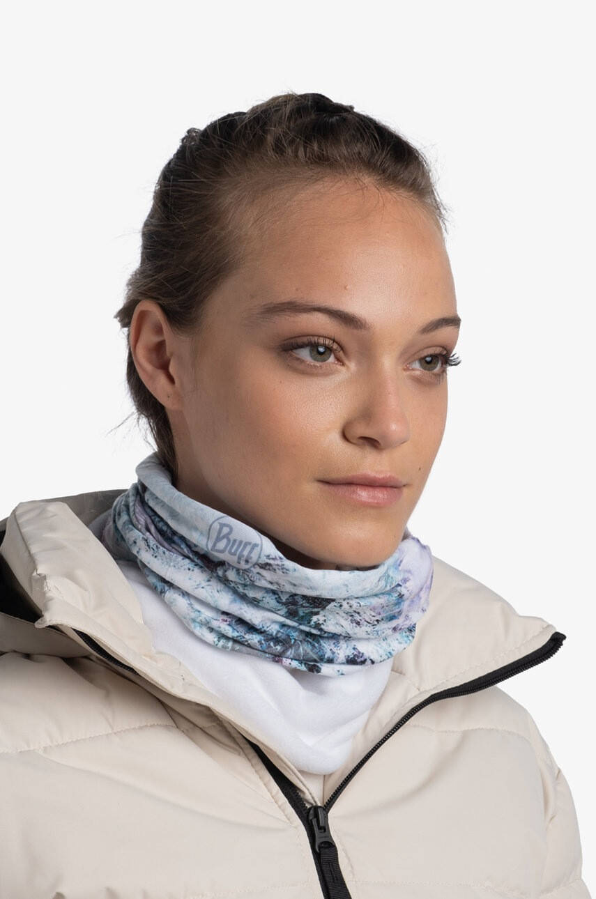 Buff Кръгъл шал Polar Arkiet в бяло с десен - Pepit.bg