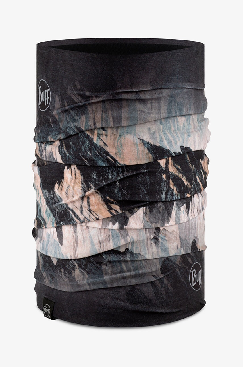 Buff Кръгъл шал Reversible в черно с десен - Pepit.bg
