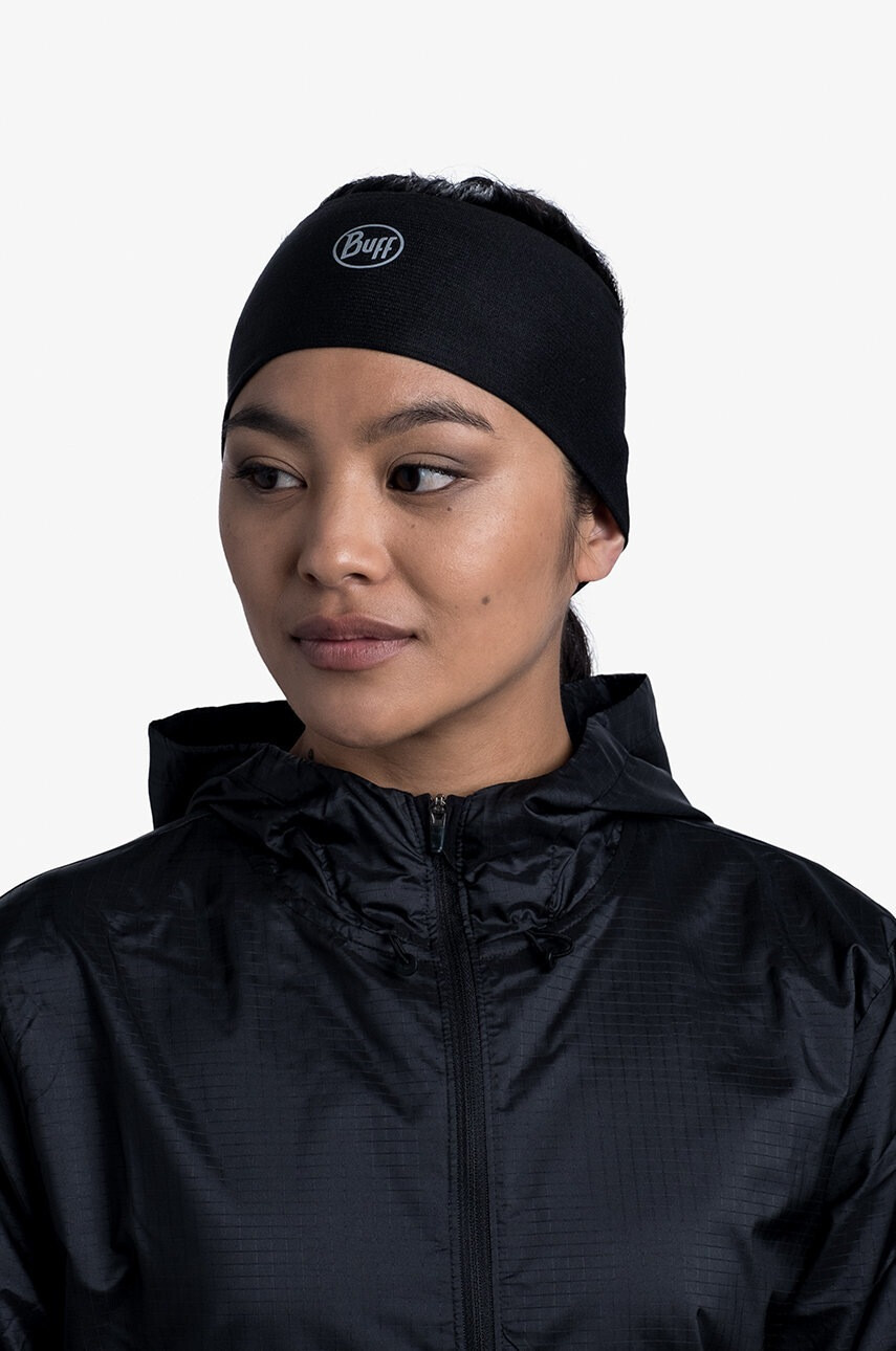 Buff Лента за глава Coolnet Uv Wide в черно - Pepit.bg
