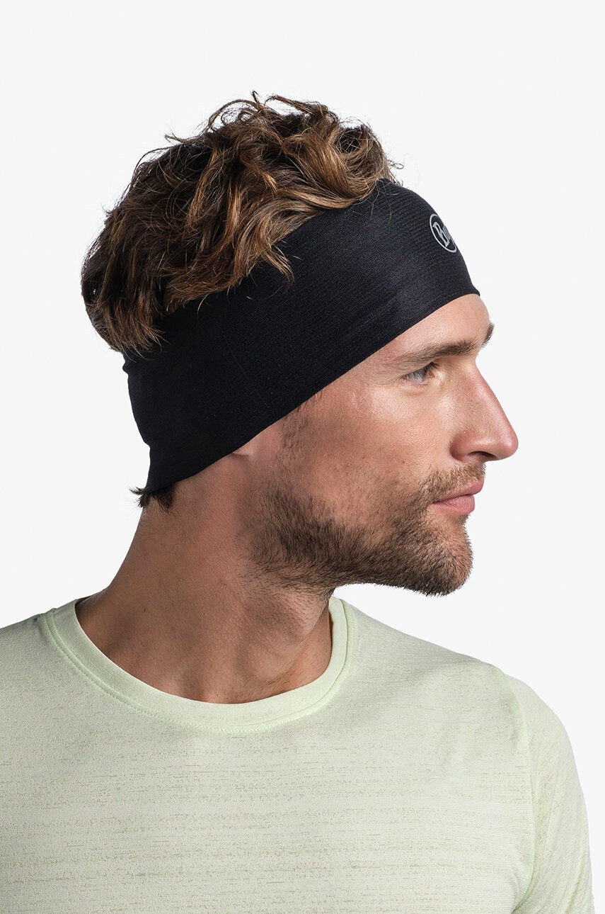 Buff Лента за глава Coolnet Uv Wide в черно - Pepit.bg