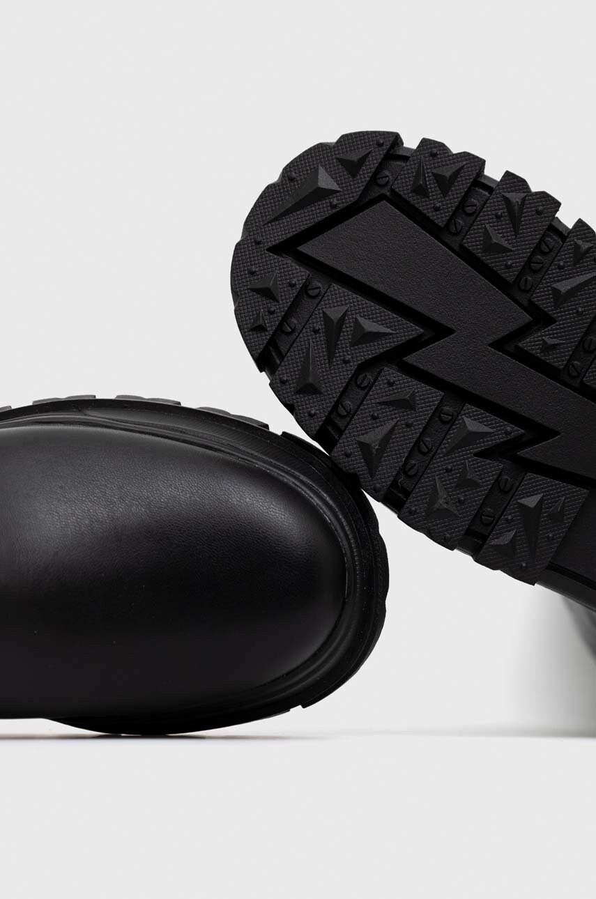 Buffalo Ботуши Aspha Stretch Overknee в черно с платформа 1622155.BLK - Pepit.bg