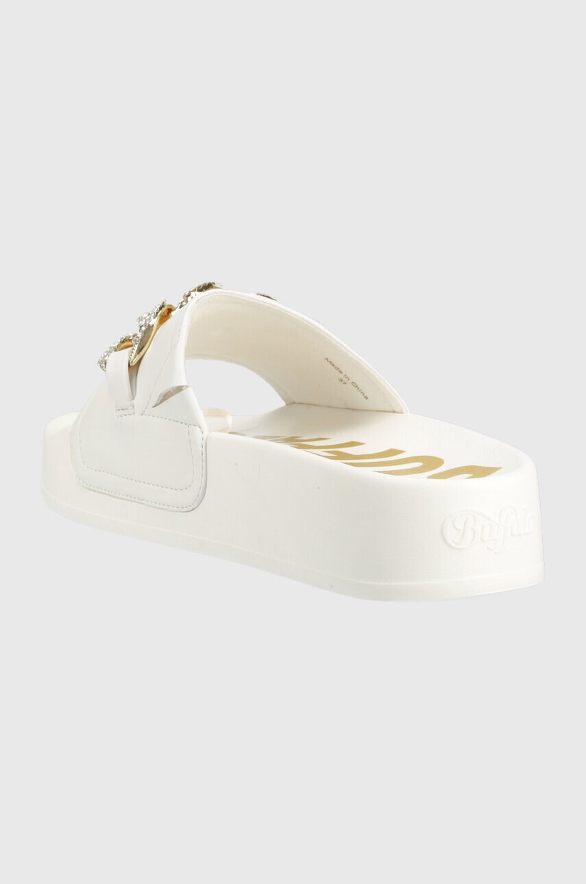 Buffalo Чехли Fabia Chain в бяло с платформа 1602156 - Pepit.bg