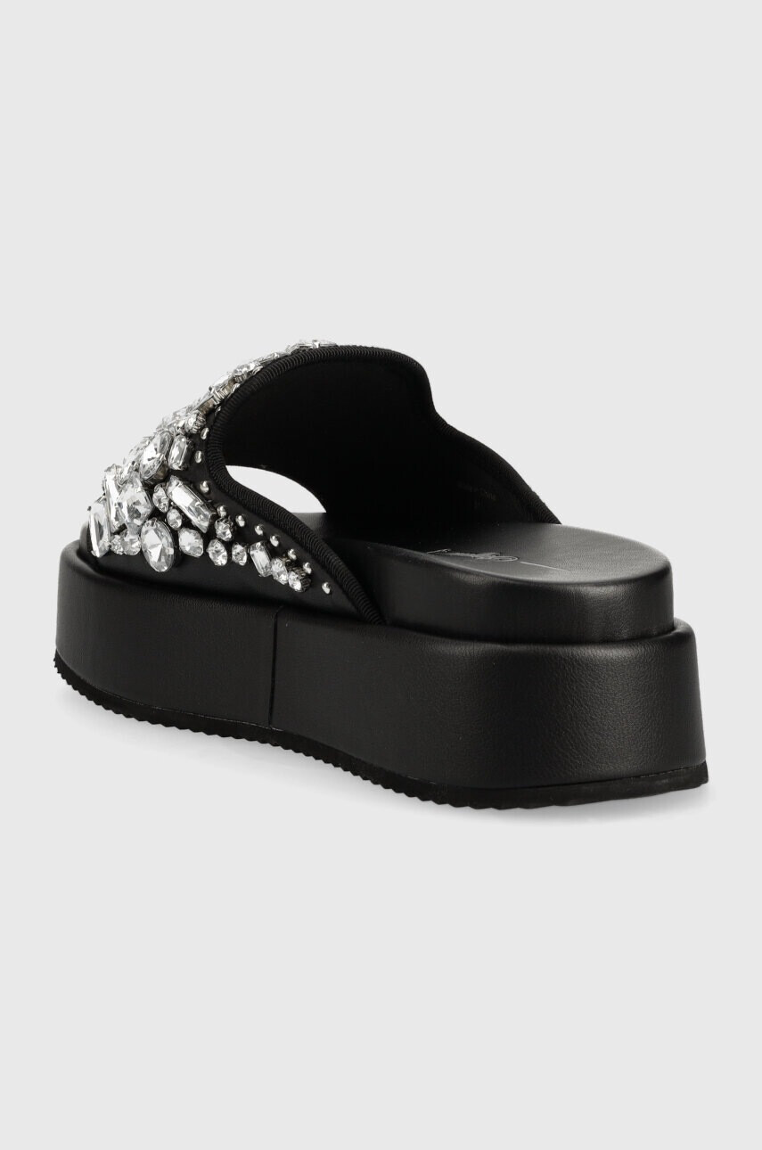 Buffalo Чехли Noa Glam Slide в черно с платформа 1602147 - Pepit.bg