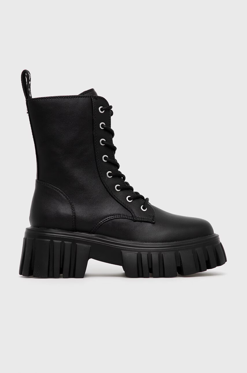 Buffalo Кубинки в бежово с платформа с лека изолация - Pepit.bg