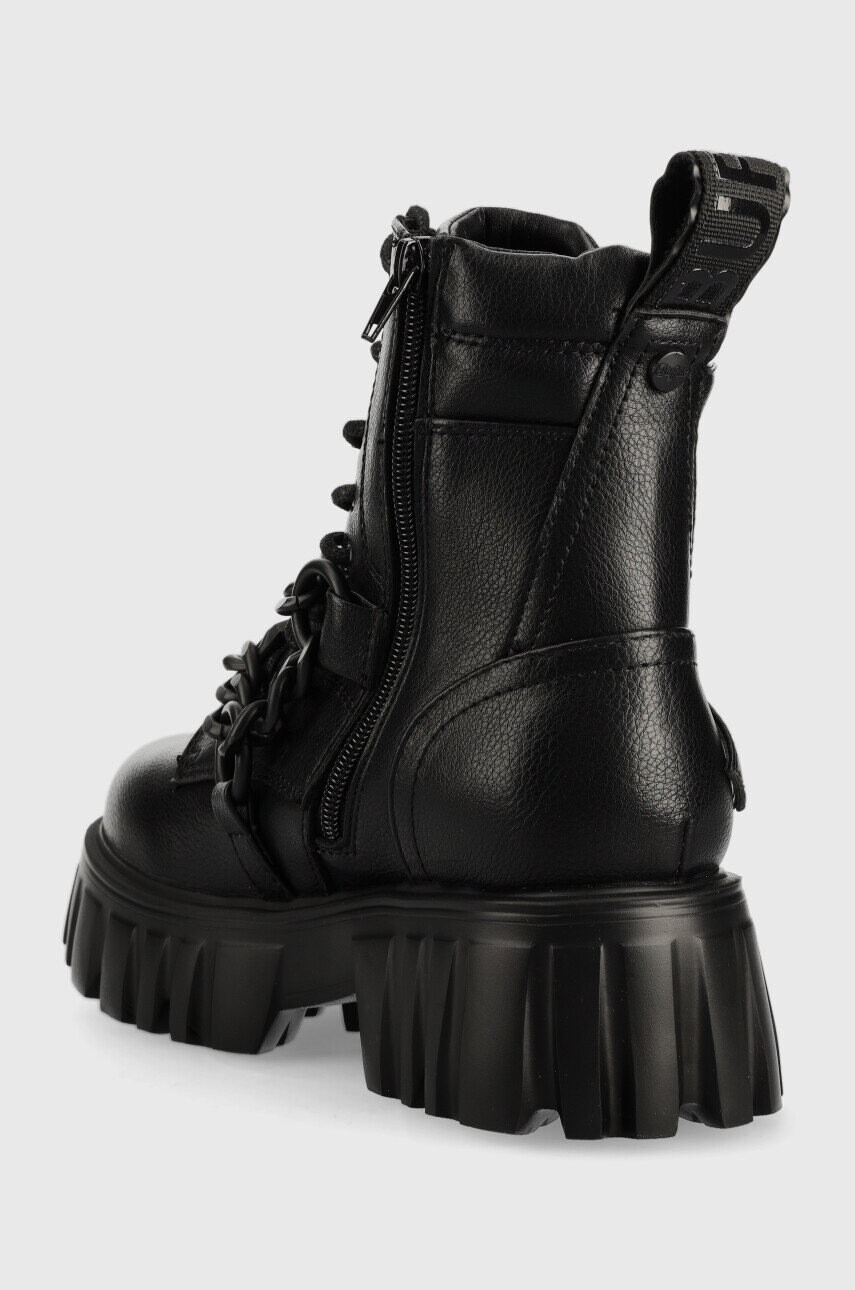 Buffalo Кубинки Lion Mid Chain в черно с равна подметка 1270080.BLK - Pepit.bg