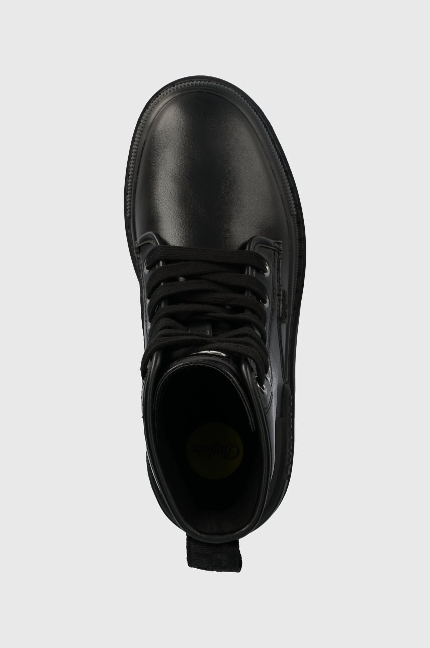 Buffalo Кубинки Raven Laceup Hi в черно с платформа - Pepit.bg