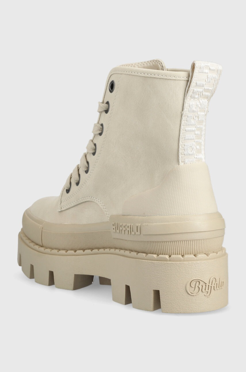Buffalo Кубинки Raven Laceup Hi в бежово с платформа - Pepit.bg