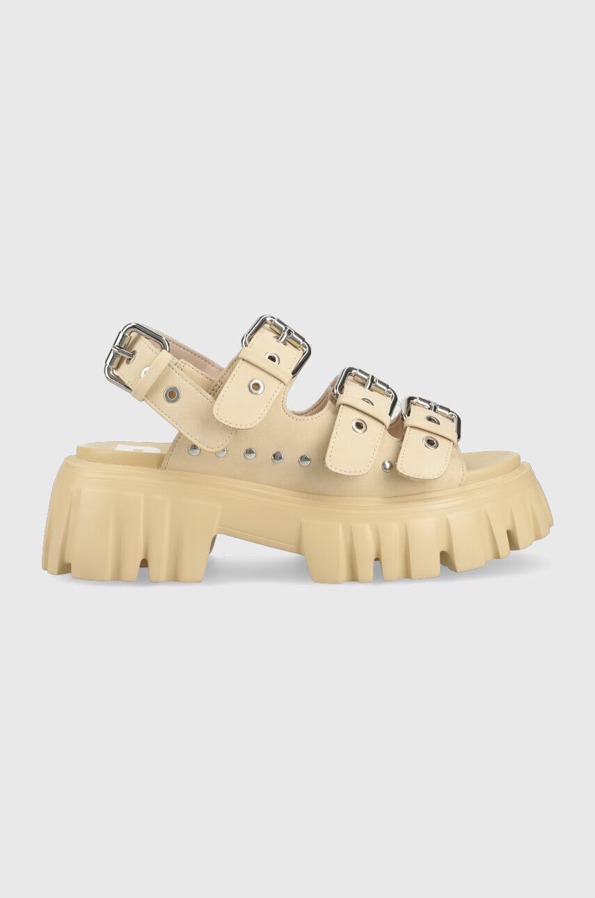 Buffalo Сандали Lion Hard в бежово с платформа 1602136 - Pepit.bg