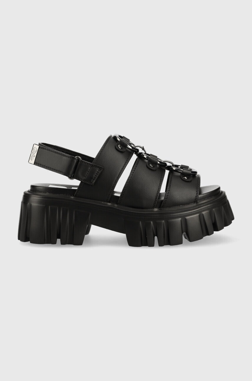 Buffalo Сандали Lion Pierce в черно с платформа 1602048 - Pepit.bg