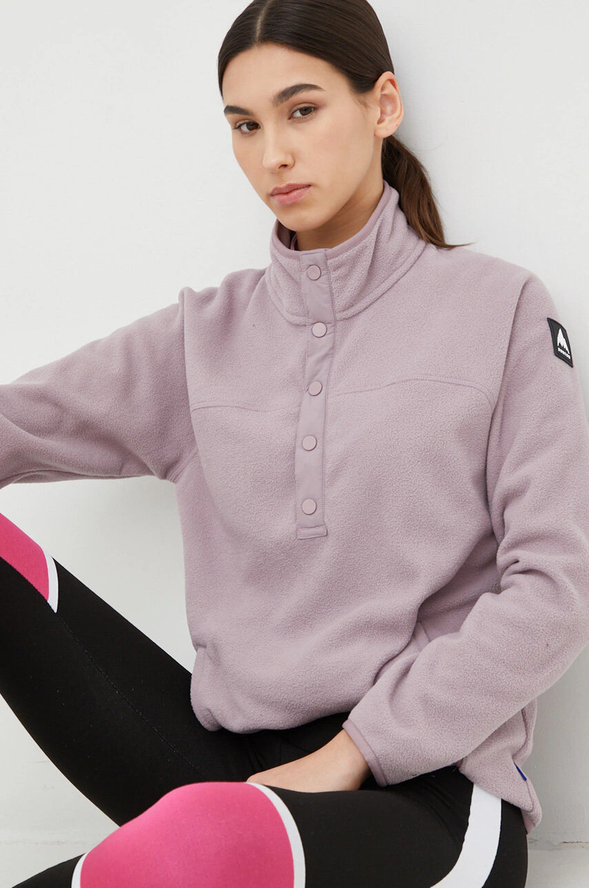 Burton Спортен суичър Hearth Fleece в розово с десен - Pepit.bg