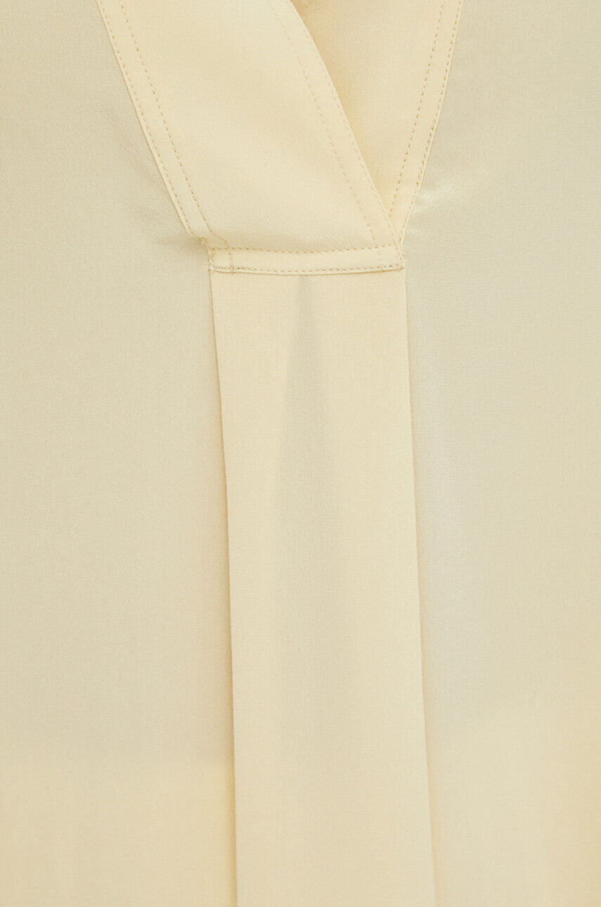 By Malene Birger Копринена блуза в жълто с изчистен дизайн - Pepit.bg