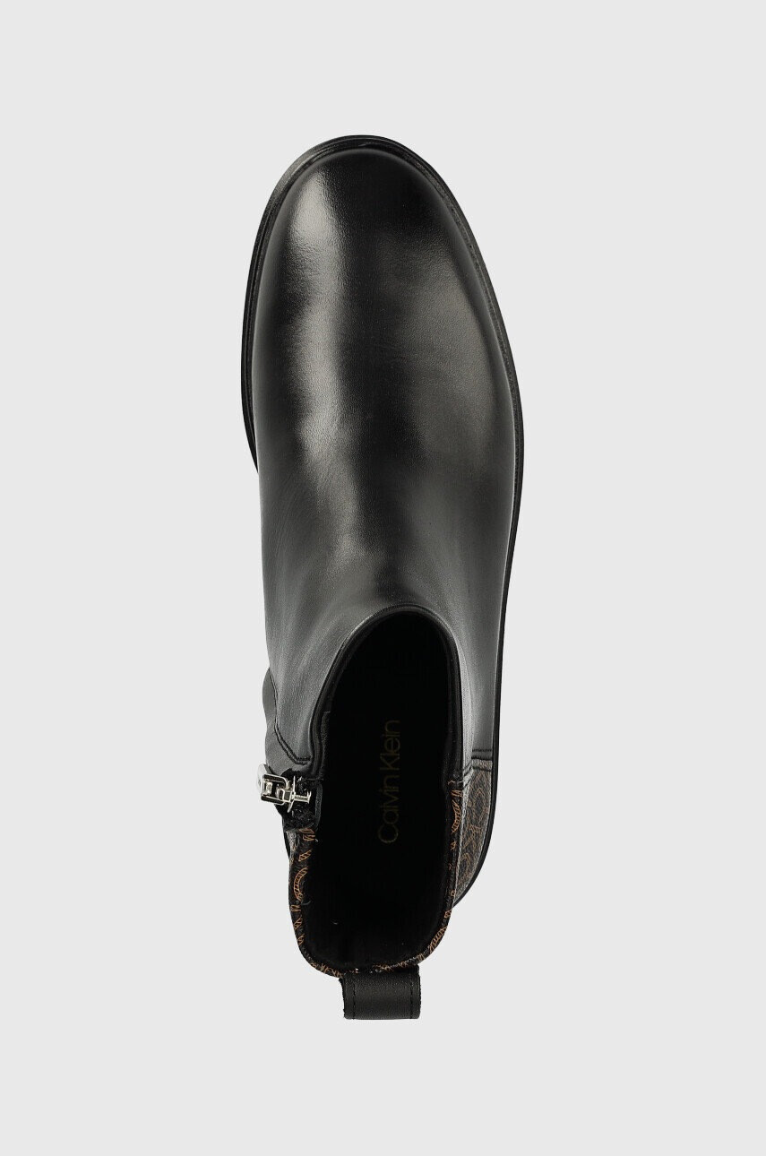 Calvin Klein Боти Cleat Ankle Boot в черно с равна подметка - Pepit.bg