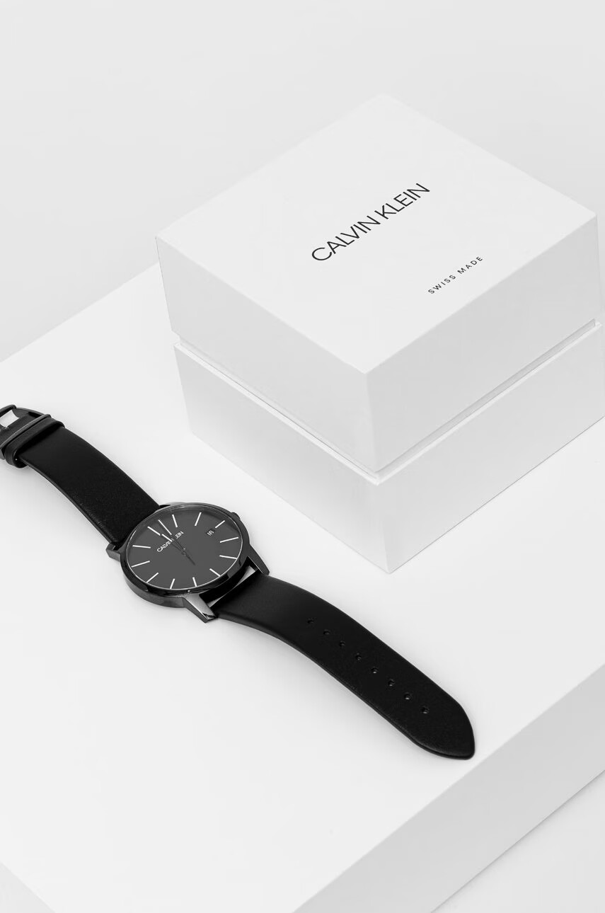 Calvin Klein Часовник мъжки в черно - Pepit.bg