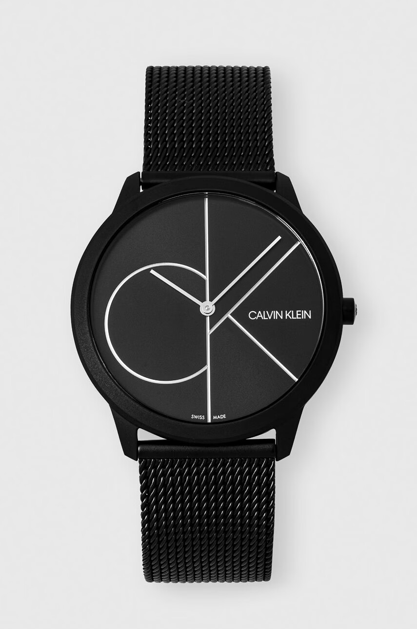 Calvin Klein Часовник мъжки в черно - Pepit.bg