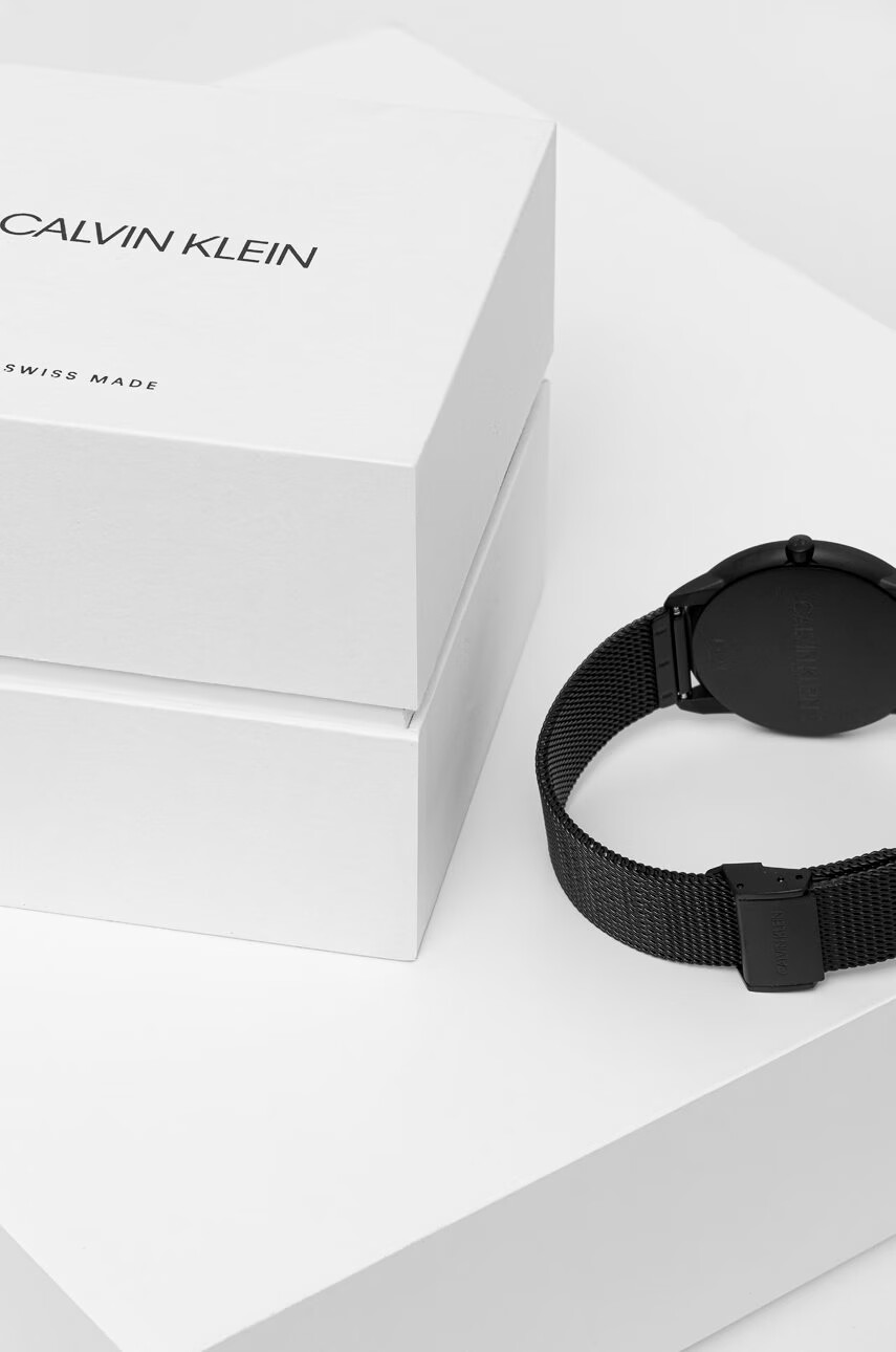 Calvin Klein Часовник мъжки в черно - Pepit.bg