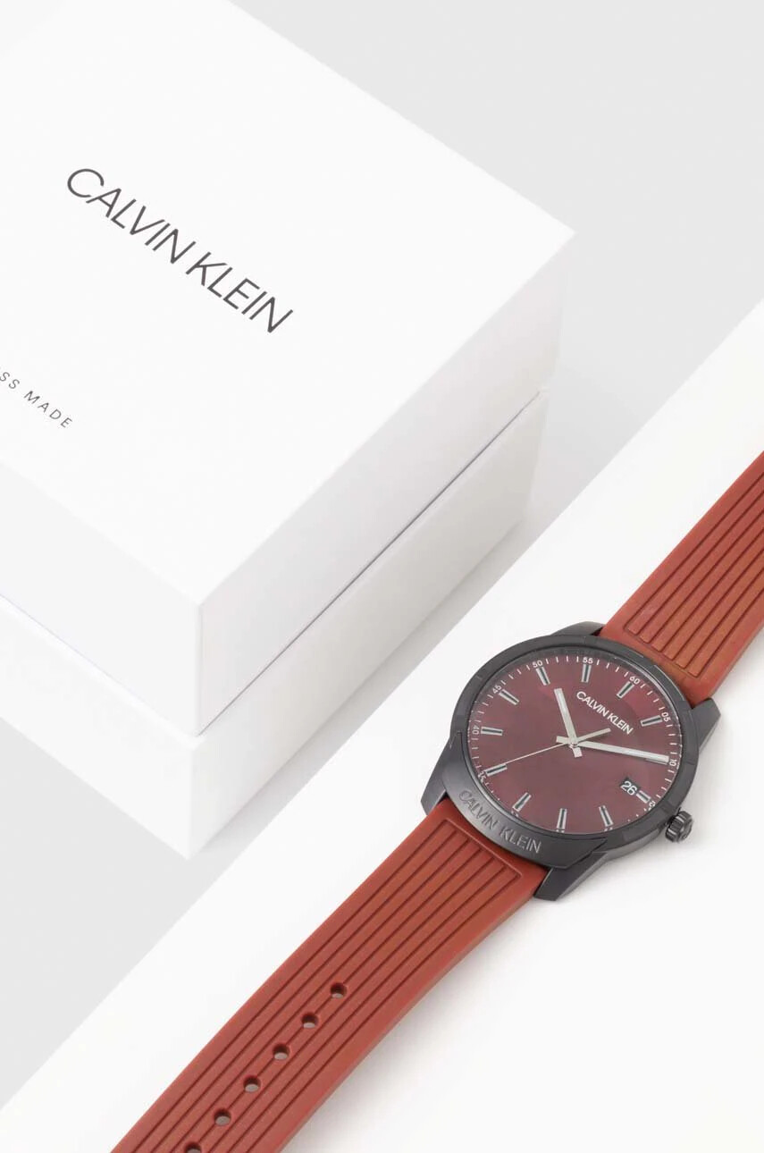 Calvin Klein Часовник мъжки в червено - Pepit.bg