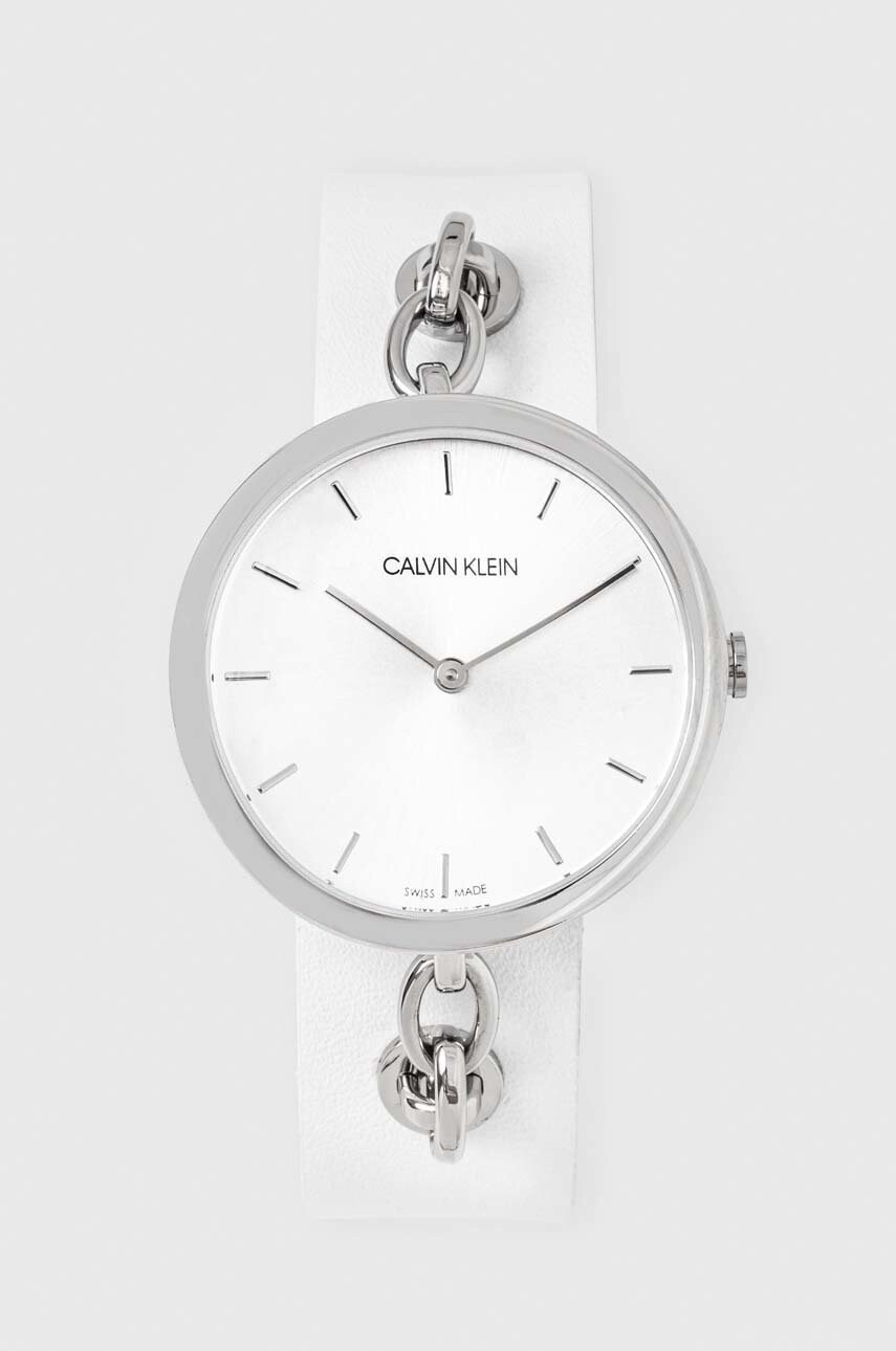 Calvin Klein Часовник дамски в бяло - Pepit.bg