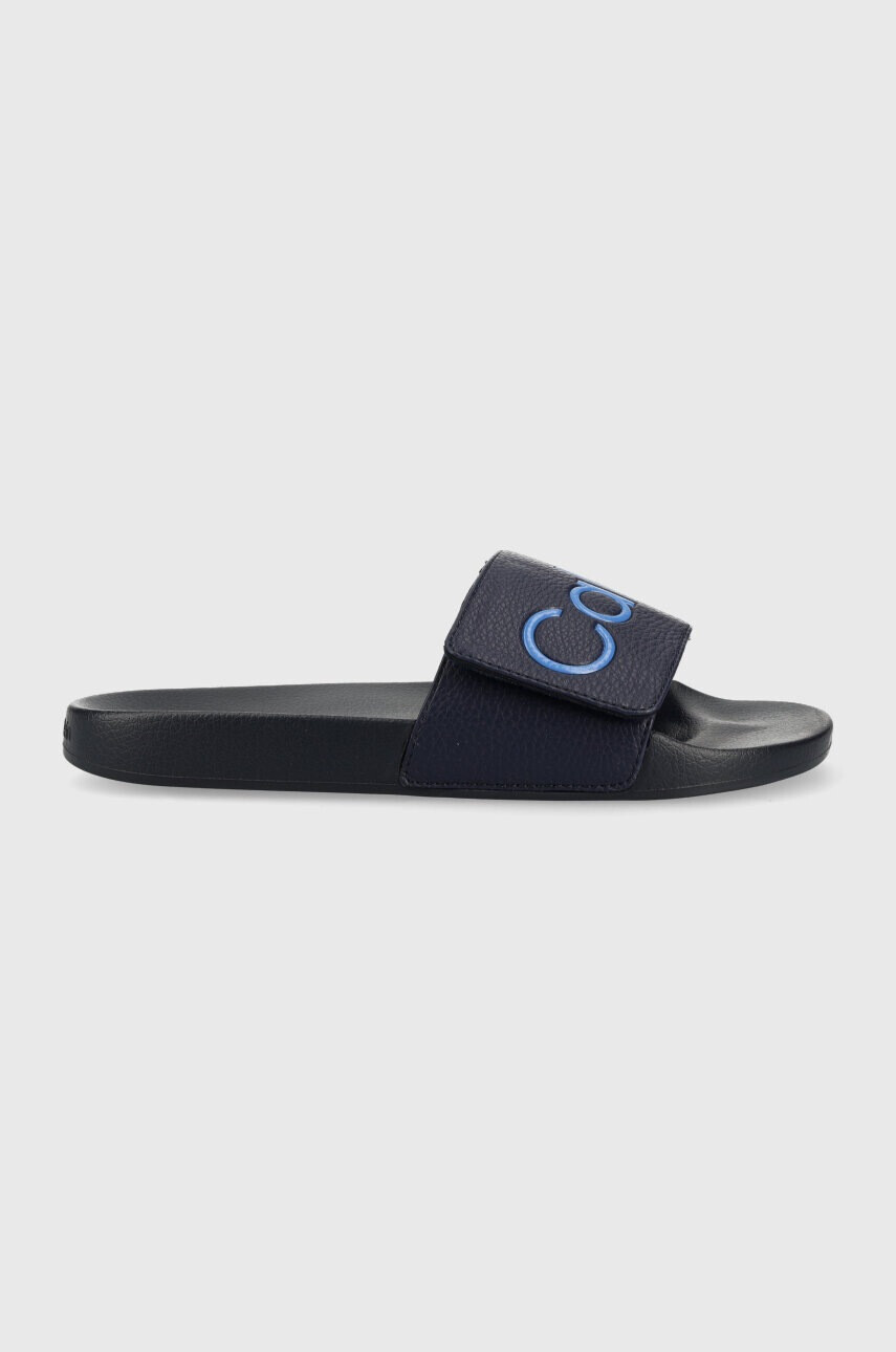 Calvin Klein Чехли ADJ POOL SLIDE PU в тъмносиньо HM0HM00957 - Pepit.bg