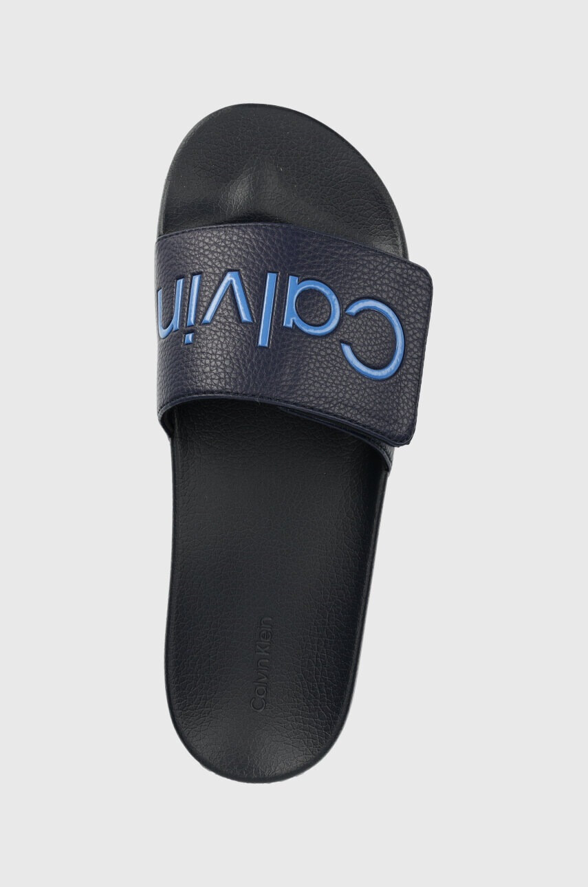 Calvin Klein Чехли ADJ POOL SLIDE PU в тъмносиньо HM0HM00957 - Pepit.bg