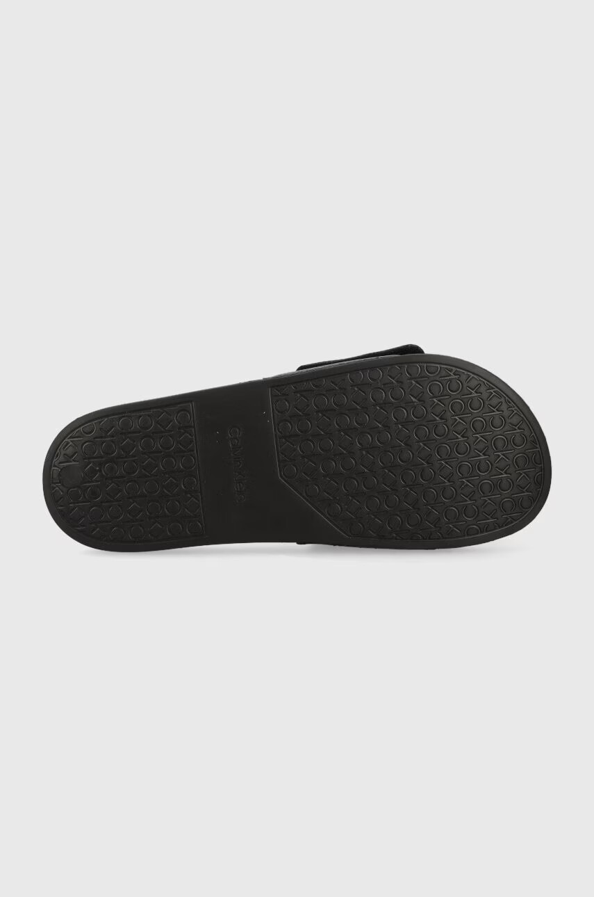 Calvin Klein Чехли ADJ POOL SLIDE PU в черно HM0HM00957 - Pepit.bg