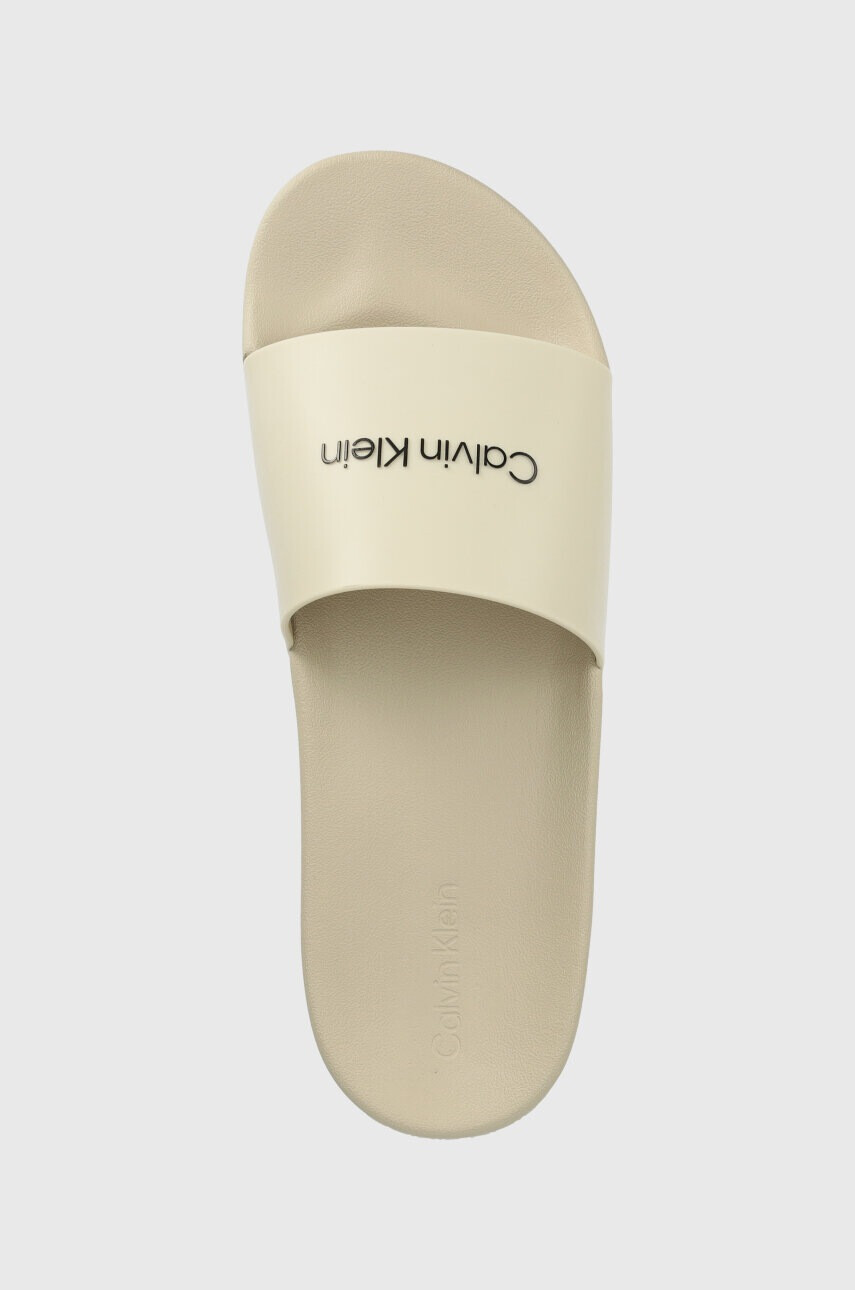 Calvin Klein Чехли CHUNCKY POOL SLIDE R в бежово HM0HM01063 - Pepit.bg