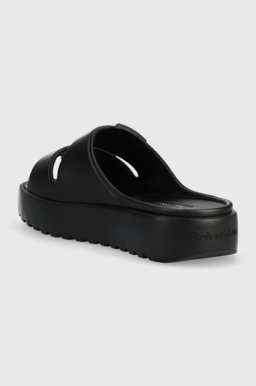 Calvin Klein Чехли DOUBLE STRAP SLIPPER в черно HM0HM00967 - Pepit.bg