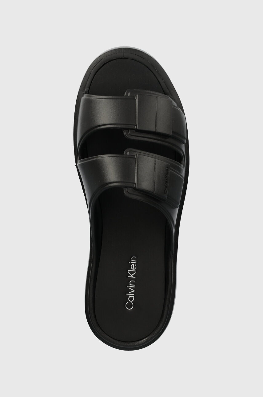 Calvin Klein Чехли DOUBLE STRAP SLIPPER в черно HM0HM00967 - Pepit.bg